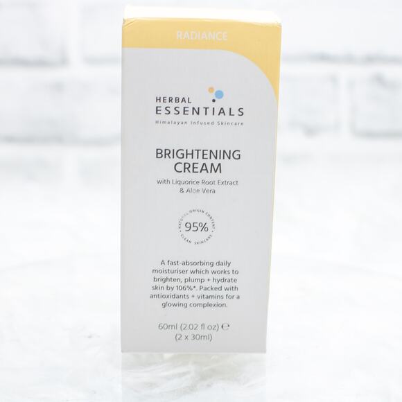 Herbal Essentials Brightening Cream Moisturizer Licorice Root & Aloe Dark Spots - Picture 1 of 7
